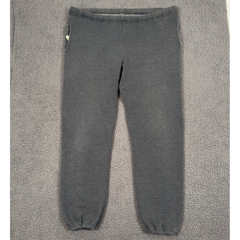 Vintage Russell Athletic Sweatpants Mens Medium Gray Made in USA Joggers Fleece